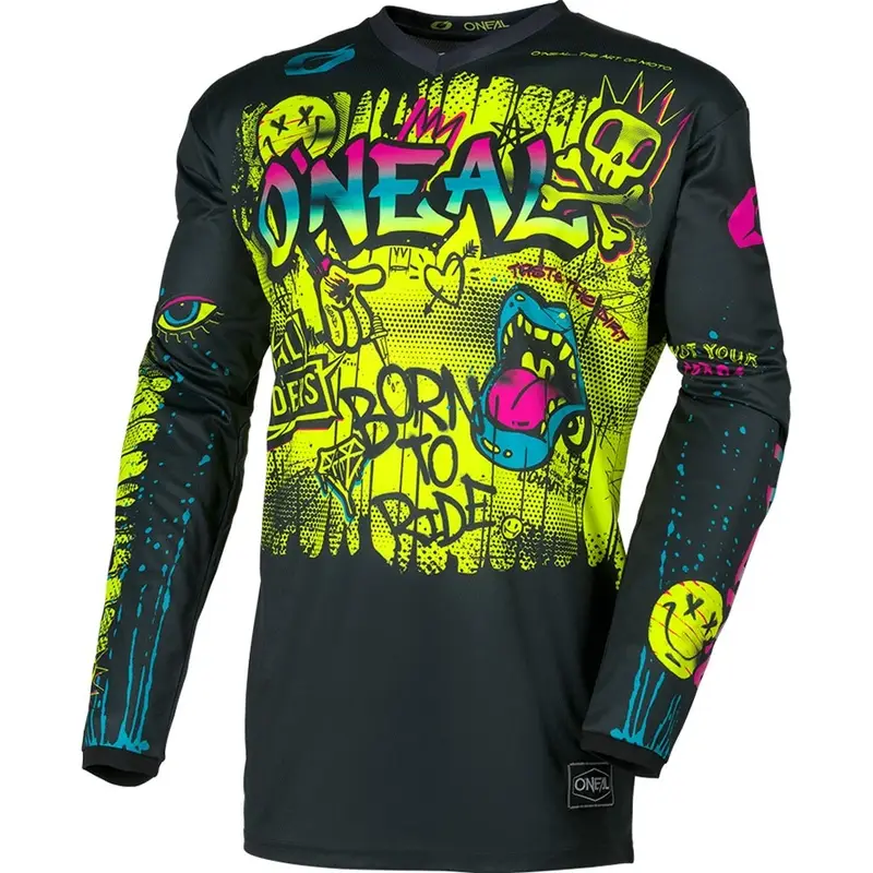 Dětský motokrosový dres O'Neal Element Rancid černo-fluo žlutá Ověřený