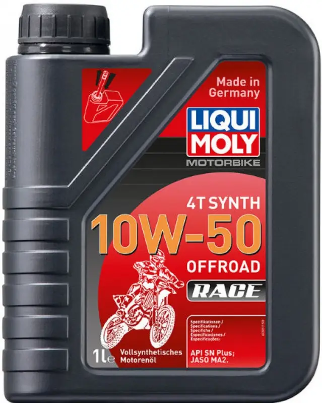 Ověřený Motorový olej LIQUI MOLY Motorbike 4T Synth 10W50 Offroad Race 1 l