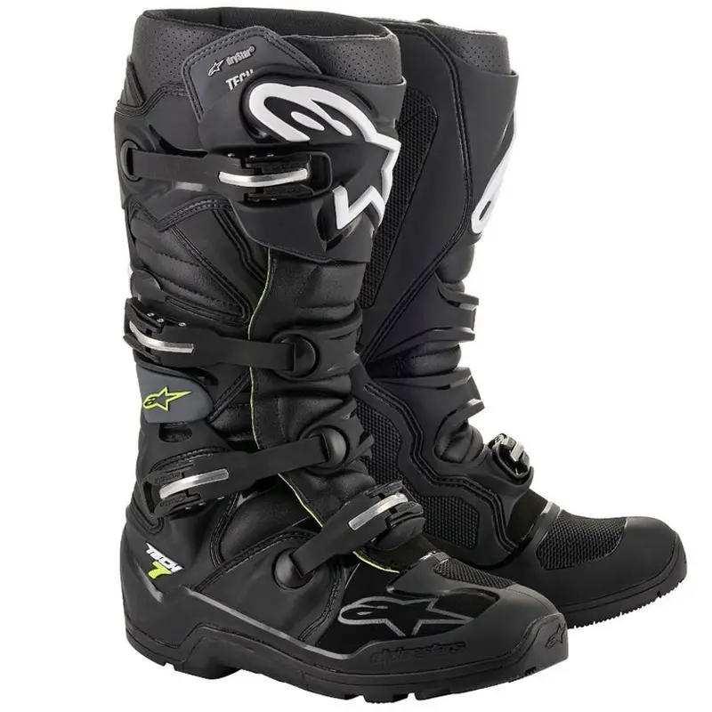 Časově Omezené Boty na motorku Alpinestars Tech 7 Enduro Drystar černo-šedo-fluo žluté