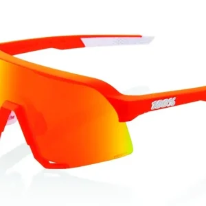 Sluneční brýle 100% S3 Soft Tact Neon Orange oranžové (HIPER červená skla) Pouze Dnes