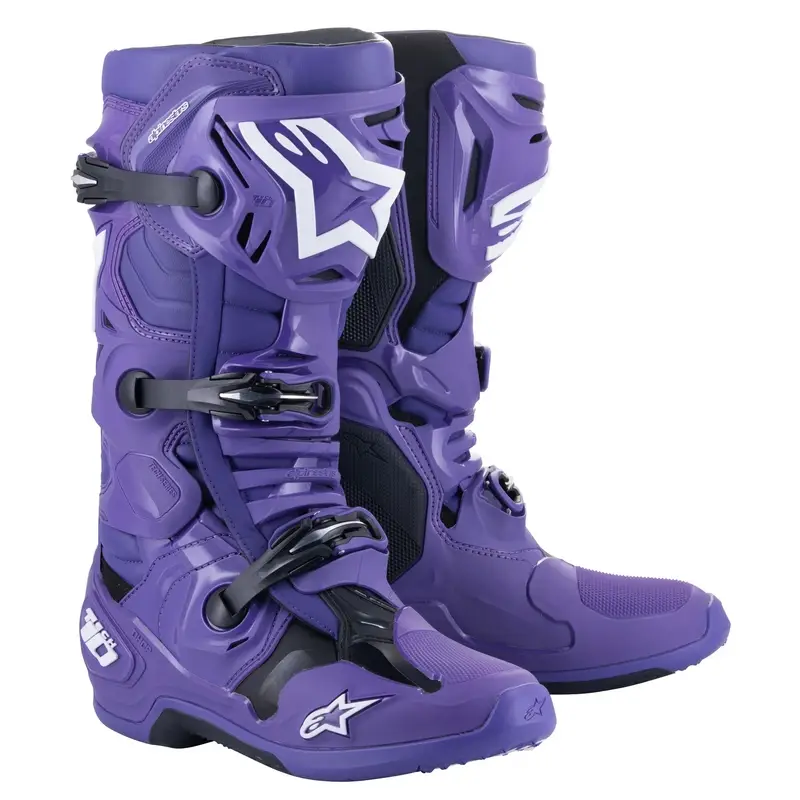 Jen Po Omezenou Doba Boty na motorku Alpinestars Tech 10 fialovo-černo-bílé
