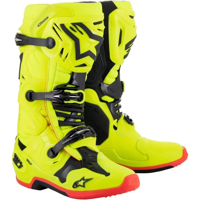 Levný Boty na motorku Alpinestars Tech 10 žlutá fluo-černo-červené fluo
