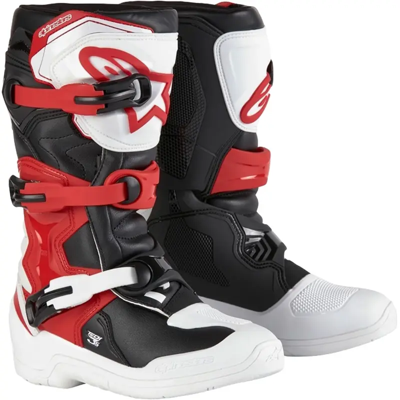 Dětské boty na motorku Alpinestars Tech 3S Youth bílo-černo-červené Nová Kolekce
