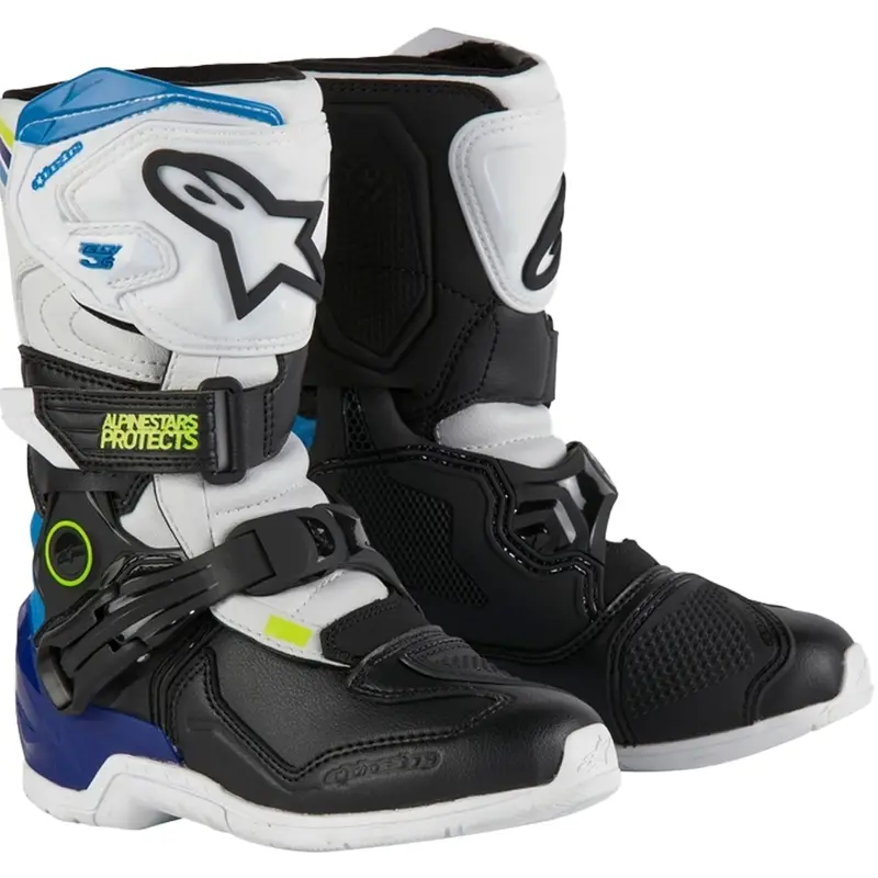Dětské boty na motorku Alpinestars Tech 3S Kids bílo-černo-modré Ověřený