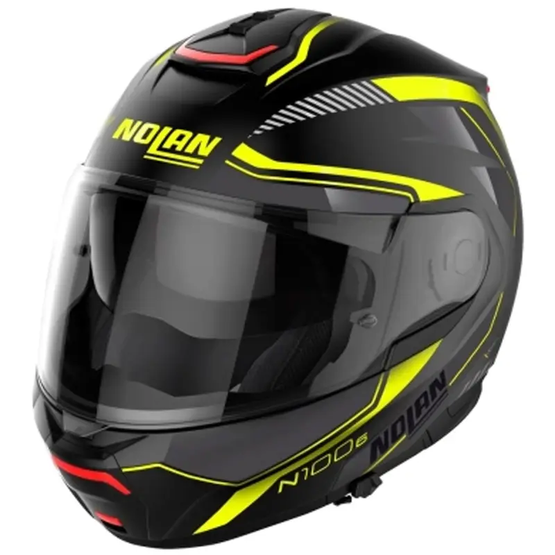 Rychlé Dodání Výklopná helma na motorku Nolan N100-6 Surveryor N-COM 22 černo-žlutá