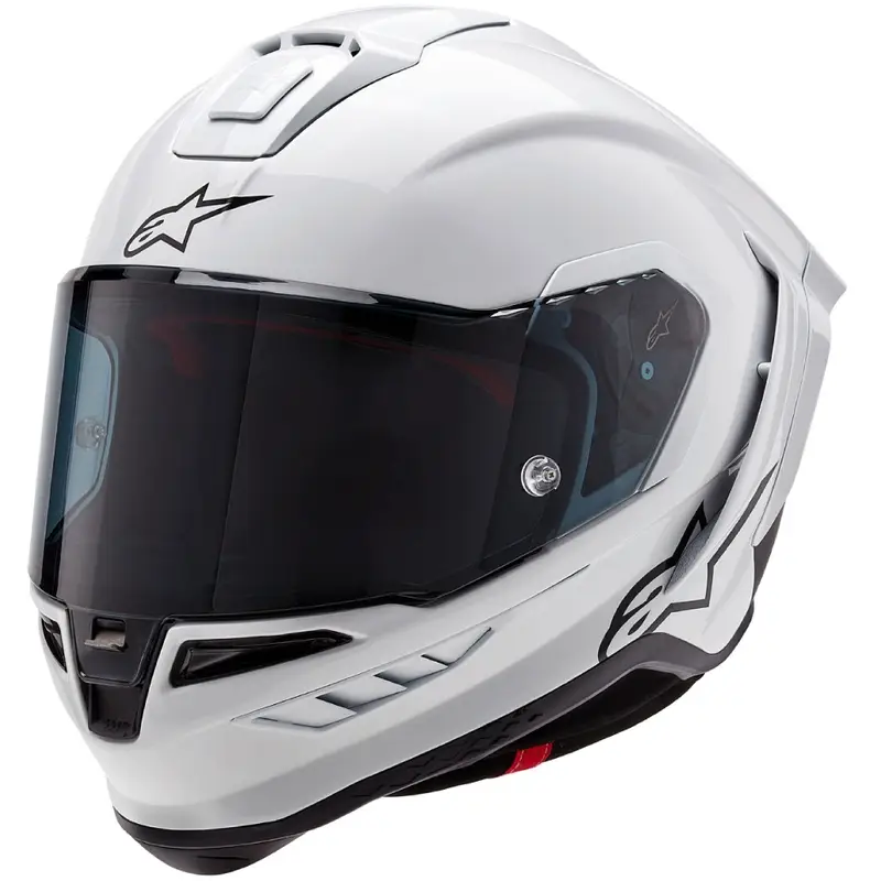 Integrální helma na motorku Alpinestars Supertech R-10 Solid carbon bílá matná Top Prodej