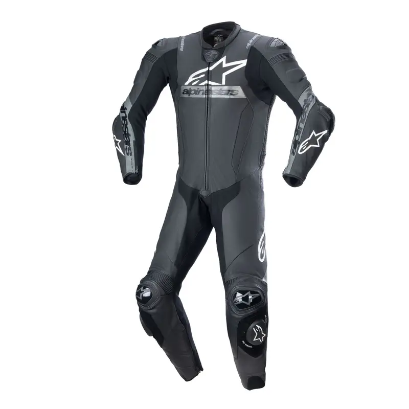 Kožená kombinéza na motorku Alpinestars Missile 2 Ward černo-šedá Bezpečná Platba