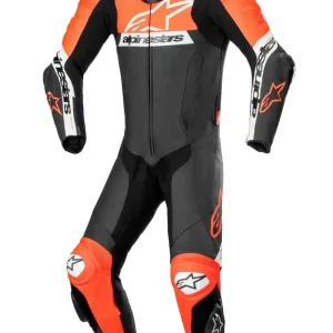 Kožená kombinéza na motorku Alpinestars Missile 2 Ward černo-fluo červeno-bílá Vysoce Kvalitní