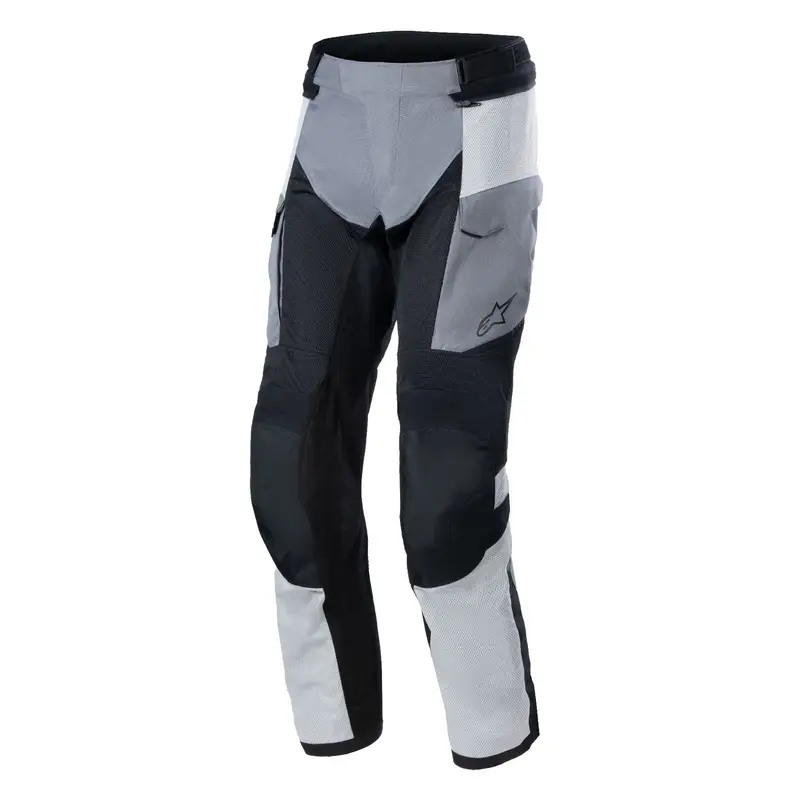 Kalhoty na motorku Alpinestars Andes Air Drystar světle šedo-tmavě šedo-černo-fluo žlutá Poslední Šance