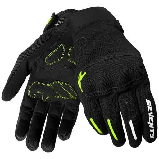 Dámské rukavice na motorku Seventy Degrees SD-C42 Asphalt černo-fluo žluté Jen Po Omezenou Doba