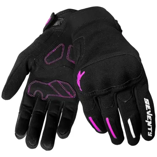 Speciální Cena Dámské rukavice na motorku Seventy Degrees SD-C42 Asphalt černo-růžové