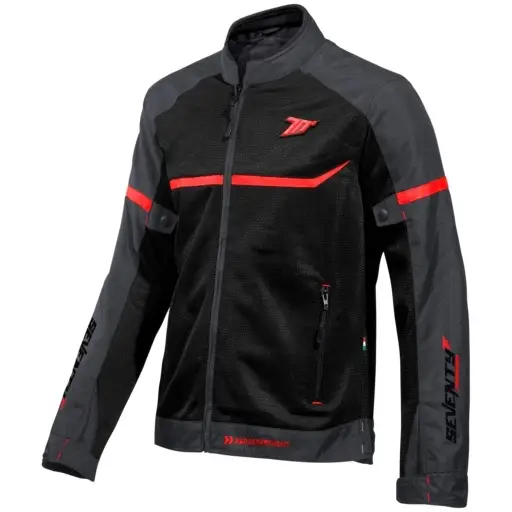 Bunda na motorku SEVENTY DEGREES SD-JR30.1 Mojave černo-červená Cenová Bomba