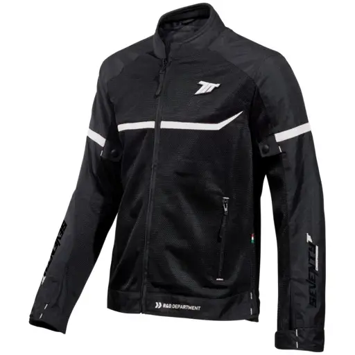 Bunda na motorku SEVENTY DEGREES SD-JR30.1 Mojave černo-bílá Expresní Doručení