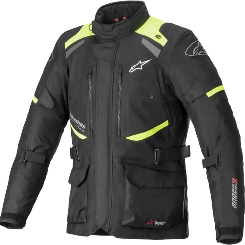 Kup Teď Bunda na motorku Alpinestars Andes Drystar 3 černo-fluo žlutá