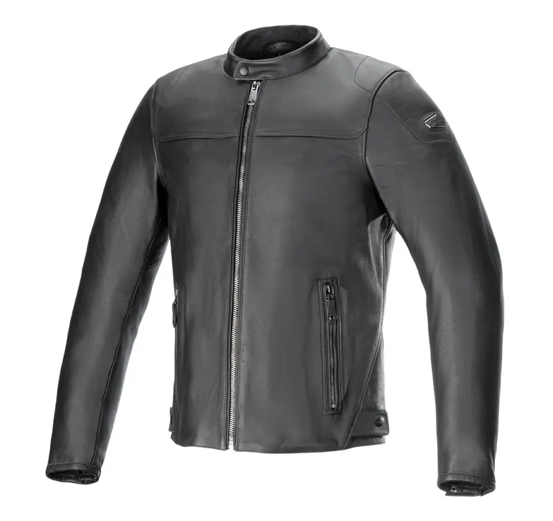 Kožená bunda na motorku Alpinestars Blacktrack černo-černá Výhodná Nabídka