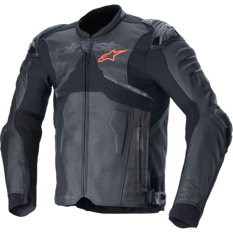 Kožená bunda na motorku Alpinestars Atem 5 černá Poslední Šance