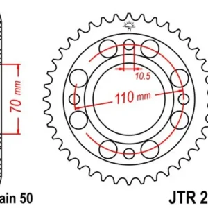 Aktuální Řetězová rozeta JT JTR 246-41 41 zubů, 530