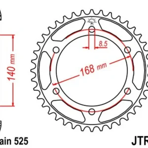 Nejlepší Cena Řetězová rozeta JT JTR 6-41 41 zubů, 525