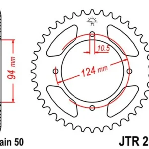 Expresní Doručení Řetězová rozeta JT JTR 282-37 37 zubů, 530