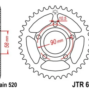 Kup Teď Řetězová rozeta JT JTR 604-35 35 zubů, 520