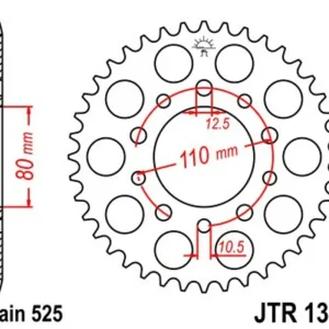 Cenově Výhodný Řetězová rozeta JT JTR 1332-41 41 zubů, 525