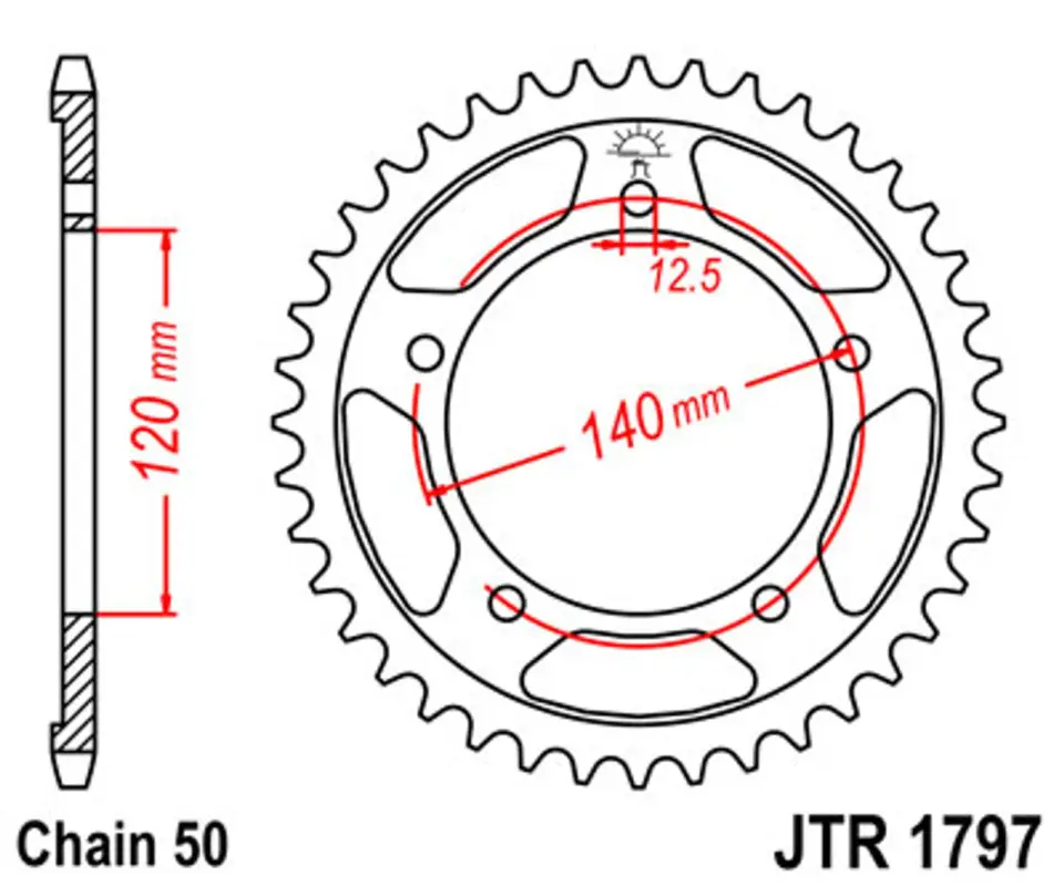 Nízká Cena Řetězová rozeta JT JTR 1797-41 41 zubů, 530