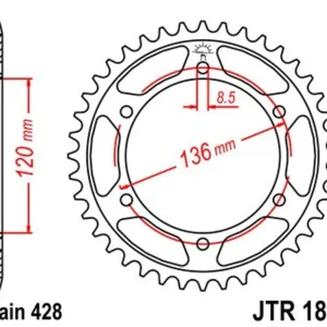 Nejlepší Cena Řetězová rozeta JT JTR 1847-57 57 zubů, 428