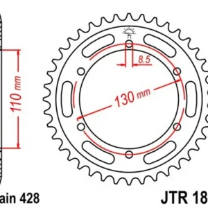 Horká Nabídka Řetězová rozeta JT JTR 1870-46 46 zubů, 428