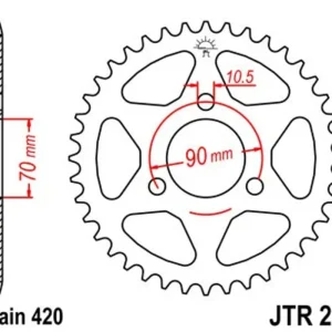 Ihned K Objednání Řetězová rozeta JT JTR 239-38 38 zubů, 420