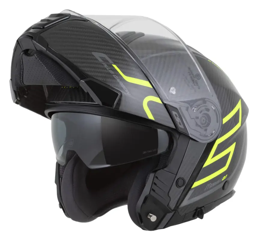 Nakupujte Hned přilba Modulo 2.1 Plus Carbon, CASSIDA (carbon/žlutá fluo/reflexní stříbrná/černá, plexi s přípravou pro Pinlock)