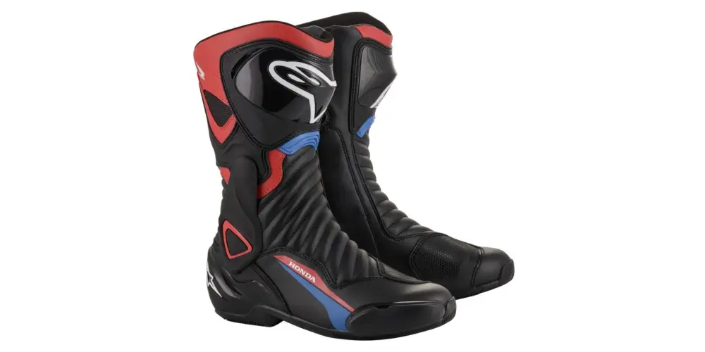 boty S-MX 6 HONDA kolekce, ALPINESTARS (černá/červená/modrá/bílá) Vysoce Kvalitní