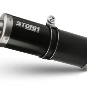 2 koncovky výfuku STORM OVAL UY.015.LX1B Černá ocel Nová Kolekce