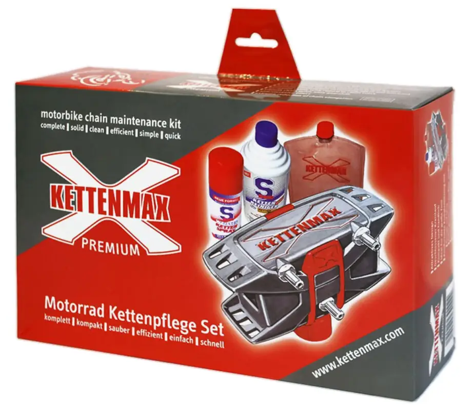 Horká Nabídka KETTENMAX PREMIUM - pračka na motocyklové řetězy (kompletní sada vč. čističe a konzervantu řetězů)