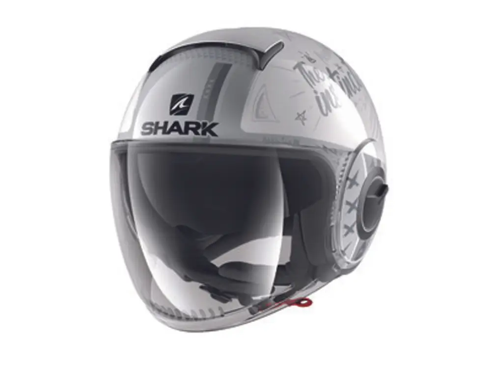 Novinka Otevřená přilba SHARK NANO TRIBUTE RM WSS barva bílá/šedá *