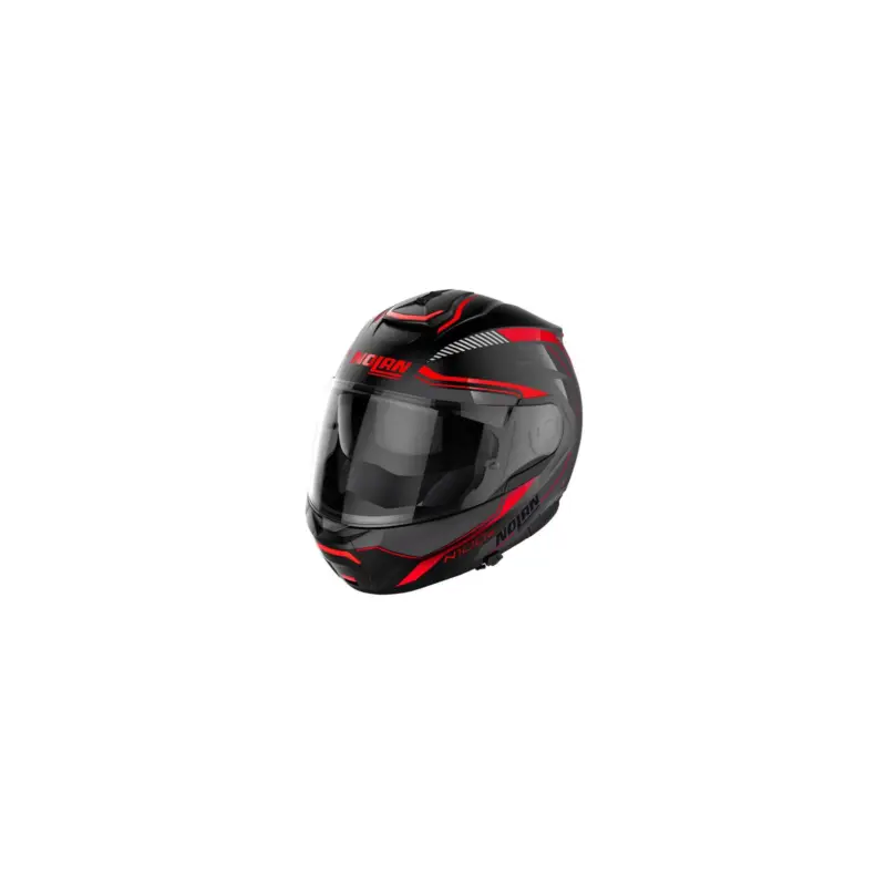 Novinka Výklopná helma Moto helma Nolan N100-6 Surveyor Flat Black/Red N-COM 21