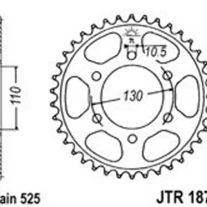 Aktuální Řetězová rozeta JT JTR 1876-44 44 zubů, 525