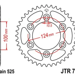 Expresní Doručení Řetězová rozeta JT JTR 745-42 42 zubů, 525