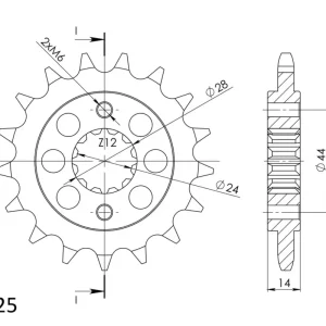 Akce Řetězové kolečko SUPERSPROX CST-1372:17 17 zubů, 525