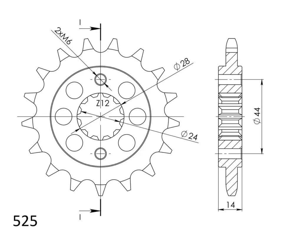 Akce Řetězové kolečko SUPERSPROX CST-1372:17 17 zubů, 525