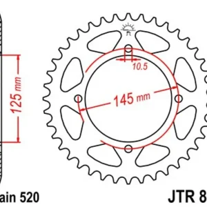 Nejlepší Volba Řetězová rozeta JT JTR 857-39 39 zubů, 520