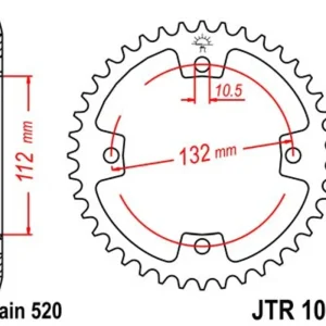 Horká Nabídka Řetězová rozeta JT JTR 1072-38 38 zubů, 520