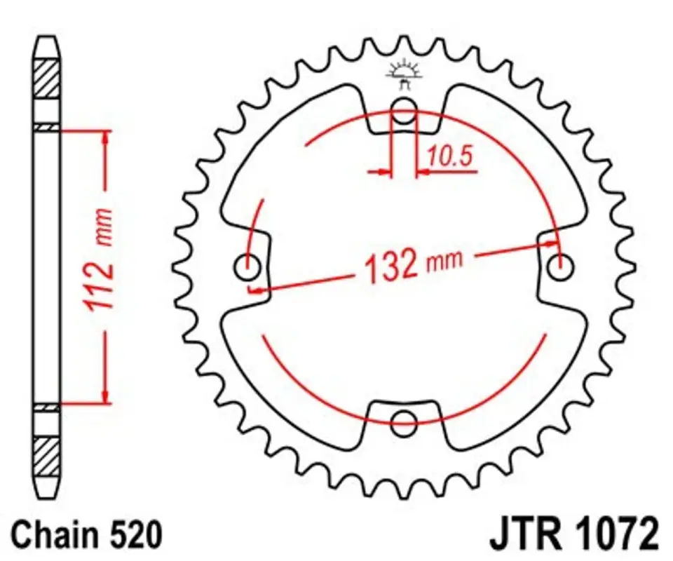 Horká Nabídka Řetězová rozeta JT JTR 1072-38 38 zubů, 520