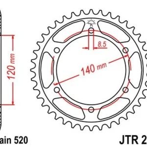 Must-Have Řetězová rozeta JT JTR 260-40 40 zubů, 520