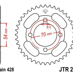 Cenový Hit Řetězová rozeta JT JTR 263-45 45 zubů, 428