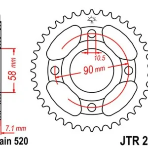 Bezpečná Platba Řetězová rozeta JT JTR 272-31 31 zubů, 520