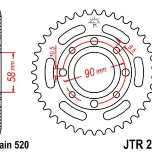Levný Řetězová rozeta JT JTR 279-40 40 zubů, 520