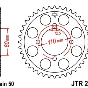 Cenová Bomba Řetězová rozeta JT JTR 284-43 43 zubů, 530