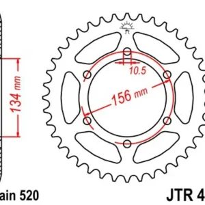 Aktuální Řetězová rozeta JT JTR 472-48 48 zubů, 520