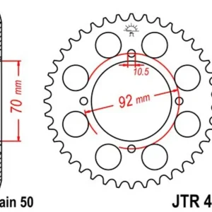 Dokud Zásoby Vydrží Řetězová rozeta JT JTR 476-44 44 zubů, 530