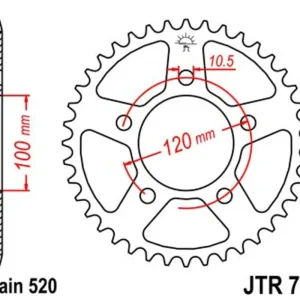 Horká Nabídka Řetězová rozeta JT JTR 703-47 47 zubů, 520